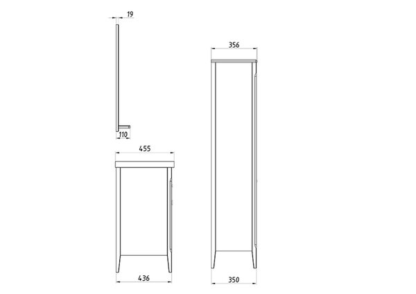 Комплект мебели ASB-Woodline Монте 80 бежевый (тумба, раковина и зеркало)