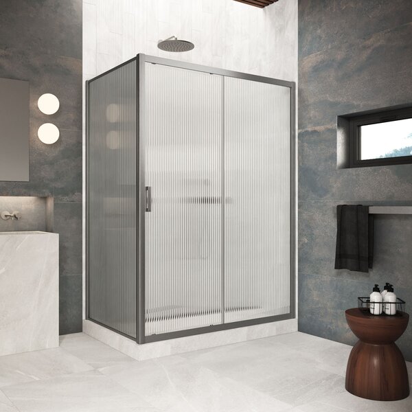 Душевой уголок Vegas Glass ZP+ZPV Protec 180*100 11 Moru  профиль оружейная сталь, стекло Moru