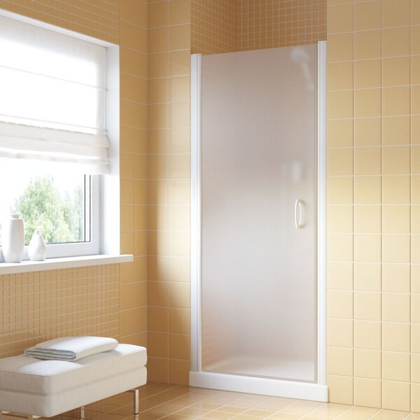 Душевая дверь в нишу Vegas Glass EP LUX 85 01 10 L профиль белый, стекло сатин. Размер регулировки 84-87 см.