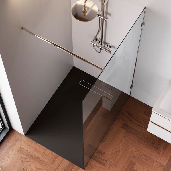 Душевая перегородка 120х195см, AM.PM X-Joy W94WI-120-F1-MTE стекло прозрачное, профиль глянцевый хром