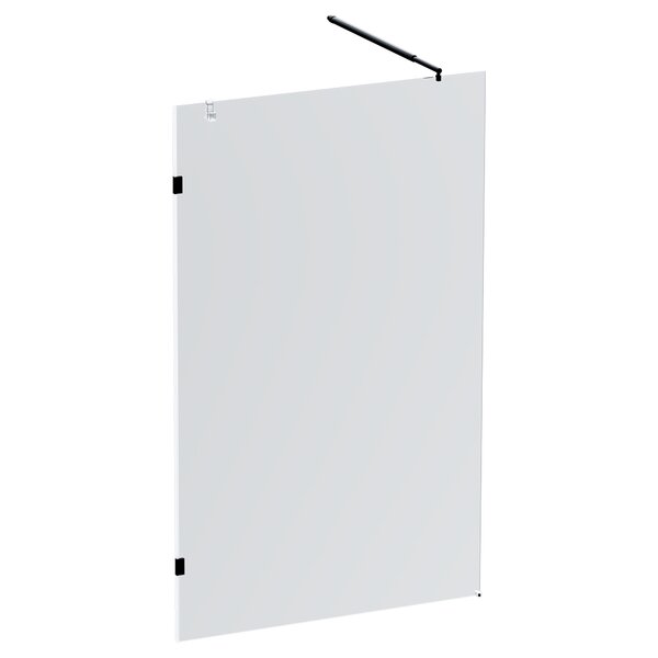 Душевая перегородка 120х195см, AM.PM X-Joy W94UWI-120-F1-BTE стекло прозрачное, профиль черный матовый