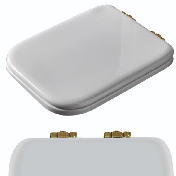 Сидение Kerasan Waldorf 418601 (с микролифтом), цвет белый, петли бронза