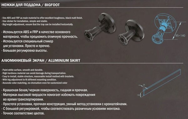 Душевой поддон Weltwasser WW TRR 12080 STONE-BL R 120х80