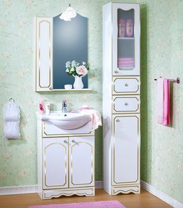 Мебель для ванной Бриклаер Лючия 60 цвет белый с золотом