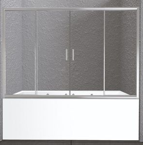 Шторка на ванну Belbagno UNIQUE-VF-2-170/180х140 стекло прозрачное