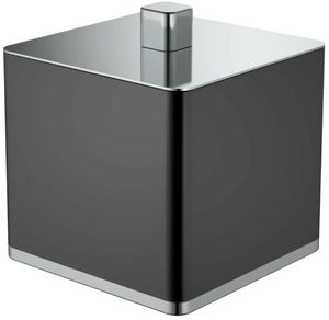 Стакан с крышкой Boheme Q 10964-B-CR настольный черный с хромом