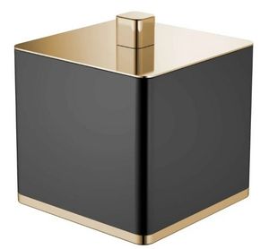 Стакан с крышкой Boheme Q 10964-B-G настольный черный с золотом