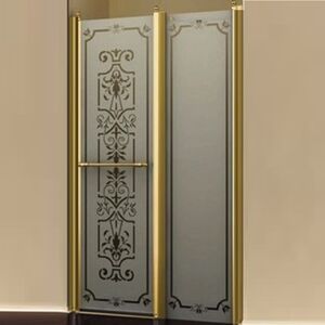 Душевая дверь Romance Collection Bristol BL.S2.120.REV.FGTP.BR профиль бронза стекло с узором