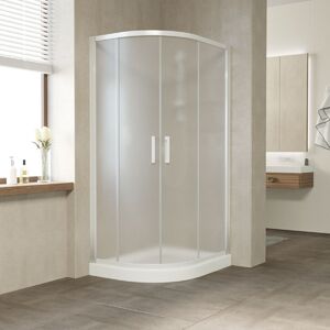 Душевой уголок Vegas Glass ZS-F NOVO h2000 110*100 01 10 профиль белый стекло сатин