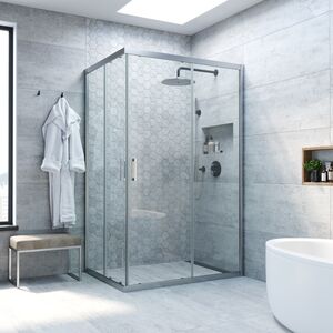 Душевой уголок Vegas Glass ZA-F NOVO h2000 110*90 07 01 профиль матовый хром стекло прозрачное