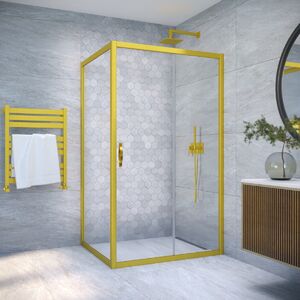 Душевой уголок Vegas Glass ZP+ZPV NOVO h2000 130*80 03 crystalvision профиль золото матовое стекло crystalvision