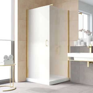 Душевой уголок Vegas Glass EP-Fis LUX 80*120 09 10 L профиль золото глянцевое стекло сатин