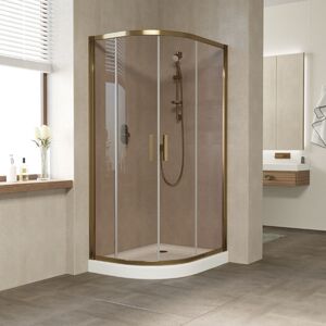 Душевой уголок Vegas Glass ZS-F TUR NOVO 110*100 05 05 профиль бронза стекло тонированное