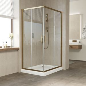 Душевой уголок Vegas Glass ZA-F TUR NOVO 110*80 05 CRYSTALVISION профиль бронза стекло CRYSTALVISION