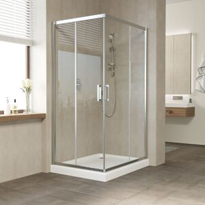 Душевой уголок Vegas Glass ZA-F TUR NOVO 110*90 08 CRYSTALVISION профиль глянцевый хром стекло CRYSTALVISION