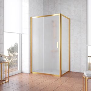 Душевой уголок Vegas Glass ZP+ZPV TUR NOVO 135*90 09 10 профиль золото глянцевое стекло сатин