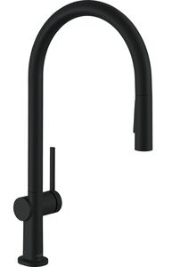 Кухонный смеситель 210, с вытяжным душем, 2jet Hansgrohe 72800670, матовый черный