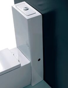 KERASAN 2481K1 бачок напольный UNICA, белый, с механизмом слива GEBERIT хром