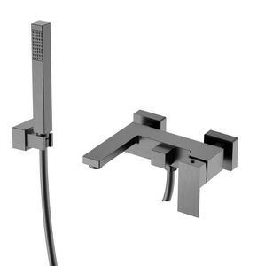 Смеситель для ванны с душем Boheme Qubic Matt Gun Metal 473-GM
