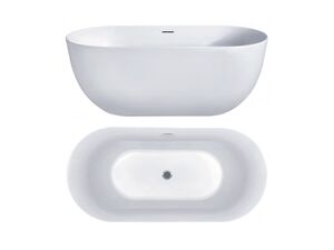Отдельностоящая ванна HATRIA Y7AX25 170x78x60 см со сливом-переливом, цвет белый матовый 170x78x60