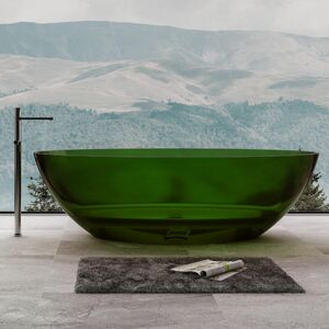 Прозрачная ванна ABBER Kristall AT9702Emerald зеленая 180х85 см