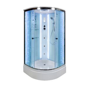 Душевая кабина Deto EM2710 LED с подсветкой и гидромассажем 100х100х220см