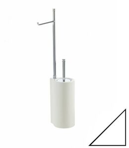 Stil Haus Hashi, стойка h62 см: бумагодержатель/белый керамический ёрш, цвет белый матовый 972(24)