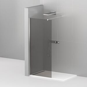 Душевая перегородка Cezares Cezares LIBERTA-L-1-100-120-GR-Cr 100х195 см, стекло тонированное