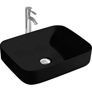 Раковина накладная Aquatek ВЕГА AQ5515-MB 500*390*130мм, черный матовый