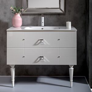 Тумба под раковину Boheme Armadi Art Vallessi Avangarde Piazza 80 841-080-WCR Белый Хром