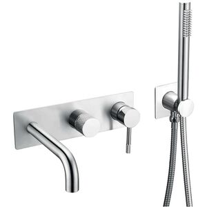 Смеситель для ванны встроенный Boheme Qubic 464-3-CR Хром