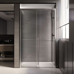Душевая дверь Veconi Premium Trento PTD-30CH, 1200х2000, хром, стекло прозрачное, регулируемая ширина 1160-1190 мм