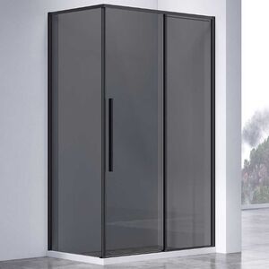 Душевой уголок Vincea Slim-N VSR-4SN9011CGB, 1100*900, черный, стекло тонированное