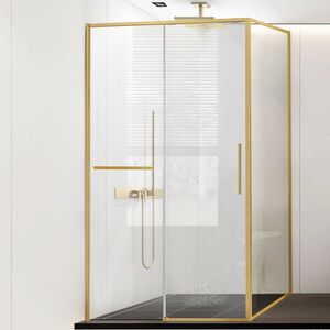 Душевой уголок Vincea Slim Soft VSR-1SS9013CLG, 1300*900, брашированное золото, стекло прозрачное