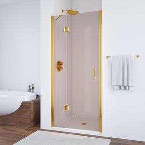 Душевая дверь Vegas Glass AFP TUR NOVO h1890 90 09 05 L профиль золото глянцевое, стекло бронза. Размер регулировки 87,5-91,5 см.