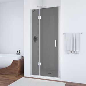 Душевая дверь Vegas Glass AFP NOVO 95 07 07 L профиль матовый хром, стекло графит. Размер регулировки 92,5-96,5 см.