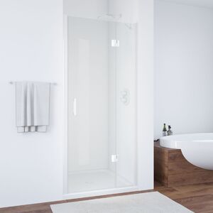 Душевая дверь Vegas Glass AFP NOVO 100 01 crystalvision R профиль белый, стекло crystalvision. Размер регулировки 97,5-101,5 см.