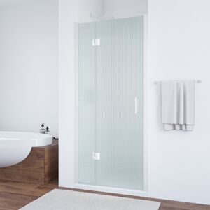 Душевая дверь Vegas Glass AFP NOVO 110 01 Moru L профиль белый, стекло Moru. Размер регулировки 107,5-111,5 см.