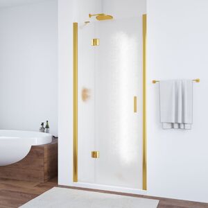 Душевая дверь Vegas Glass AFP TUR NOVO h1890 110 09 02 L профиль золото глянцевое, стекло шиншилла. Размер регулировки 107,5-111,5 см.