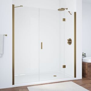 Душевая дверь Vegas Glass AFP-F TUR NOVO h1890 130 05 01 R профиль бронза, стекло прозрачное. Размер регулировки 127,5-131,5 см.