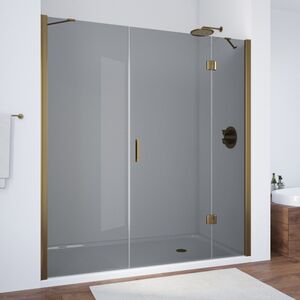 Душевая дверь Vegas Glass AFP-F TUR NOVO h1890 130 05 07 R профиль бронза, стекло графит. Размер регулировки 127,5-131,5 см.