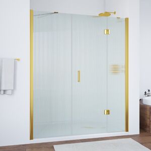 Душевая дверь Vegas Glass AFP-F TUR NOVO h1890 150 09 Moru R профиль золото глянцевое, стекло Moru. Размер регулировки 147,5-151,5 см.