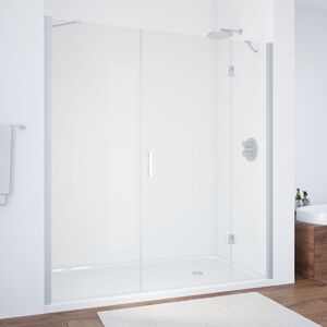 Душевая дверь Vegas Glass AFP-F NOVO 190 07 01 R профиль матовый хром, стекло прозрачное. Размер регулировки 187,5-191,5 см.