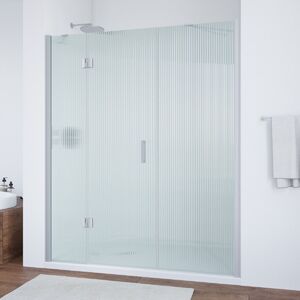 Душевая дверь Vegas Glass AFP-F NOVO 200 07 Moru L профиль матовый хром, стекло Moru. Размер регулировки 197,5-201,5 см.