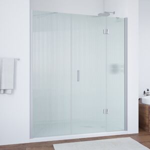 Душевая дверь Vegas Glass AFP-F NOVO 200 07 Moru R профиль матовый хром, стекло Moru. Размер регулировки 197,5-201,5 см.
