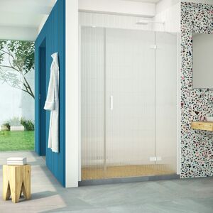Душевая дверь Vegas Glass AFP-F Retta 130 01 Moru R профиль белый, стекло Moru. Размер регулировки 127,5-131,5 см.
