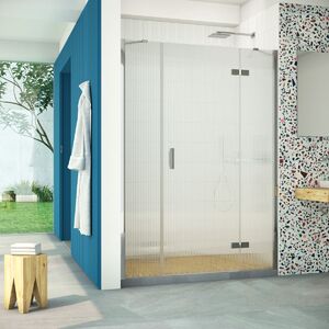 Душевая дверь Vegas Glass AFP-F Retta 130 08 Moru R профиль глянцевый хром, стекло Moru. Размер регулировки 127,5-131,5 см.