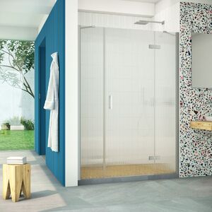Душевая дверь Vegas Glass AFP-F Retta 140 07 Moru R профиль матовый хром, стекло Moru. Размер регулировки 137,5-141,5 см.