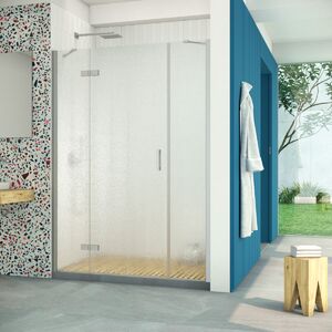 Душевая дверь Vegas Glass AFP-F Retta 150 07 02 L профиль матовый хром, стекло шиншилла. Размер регулировки 147,5-151,5 см.