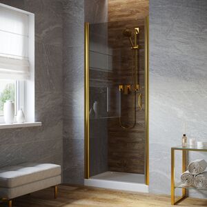 Душевая дверь Vegas Glass EP LUX 60 09 07 L профиль золото глянцевое, стекло графит. Размер регулировки 59-62 см.